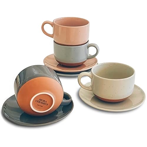 Mora Ceramics 8oz Cappuccino Mug Set of 4 (4 Count)
