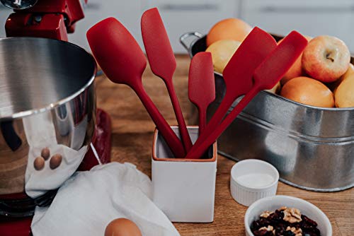 Premium 600°F Heat Resistant 5 Piece Silicone Spatula Set for Baking (5 Count)