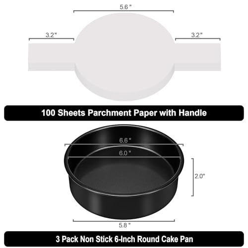 6 Inch Cake Pans (3 Count)