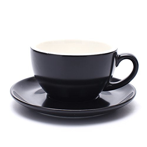 Latte Art Cup and Saucer Fine Porcelain for Latte & Cappuccino