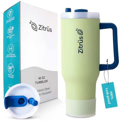 40 oz Tumbler with Handle and Straw