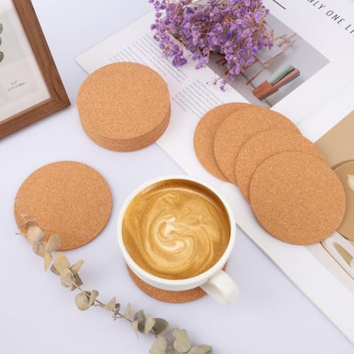 150 Pieces 3.6 Inch Cork Coasters for Drinks (150 Count)