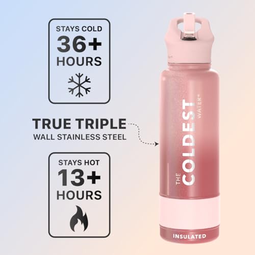 Coldest Insulated Water Bottle with Straw Lid