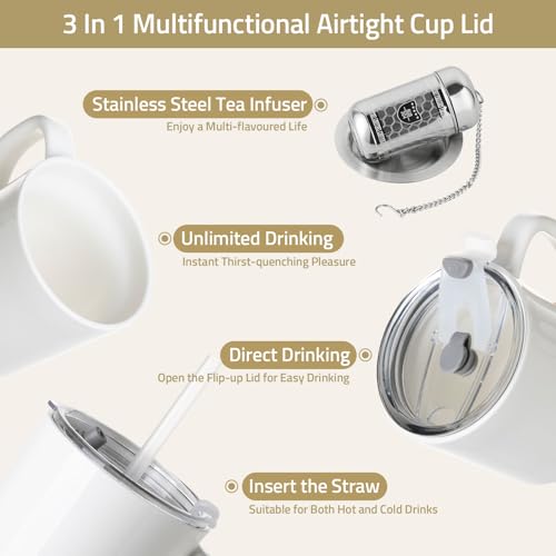 Sweejar Ceramic Tea Cup with Lid