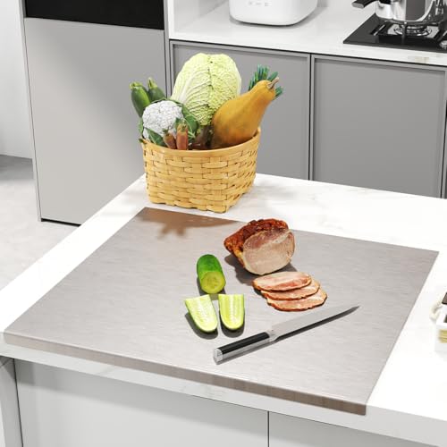 Stainless Steel Cutting Board with Lip Chopping Board 35.4"Lx19.7"W
