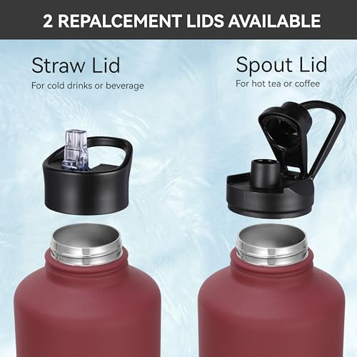 Half Gallon Insulated Water Bottles 64 oz