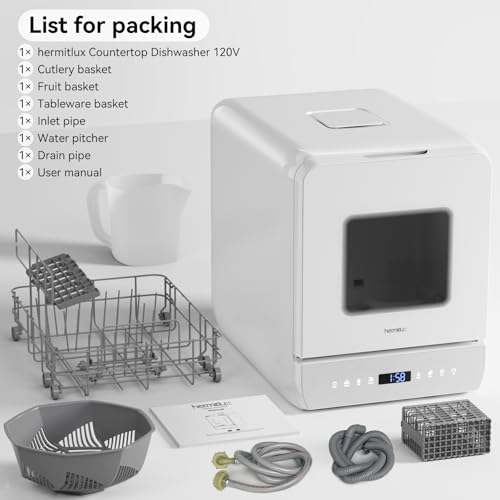 Slim Countertop Portable Dishwasher for Small Spaces