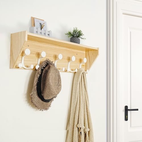 Wall Shelf with Hooks