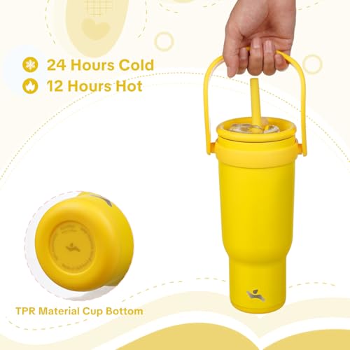 40 oz Tumbler with Handle and Straw