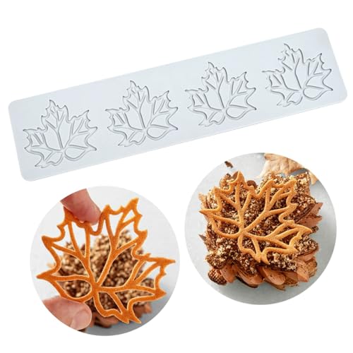 Hollow Out Maple Leaves Lace Silicone Impressing Mold Mat Fondant Cake Sugar Mould Cooking Tools Decorating Tools Diy Moulds