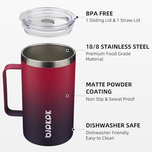 25oz Insulated Coffee Mug with Handle