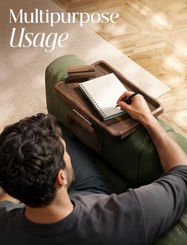 Sofa Arm Tray with 360° Phone Holder
