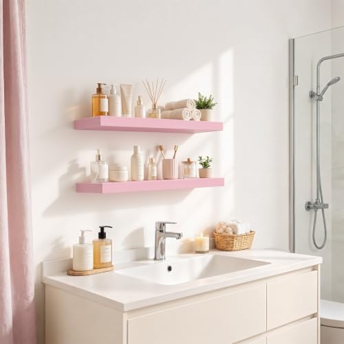 Pink Floating Shelves 22.5in