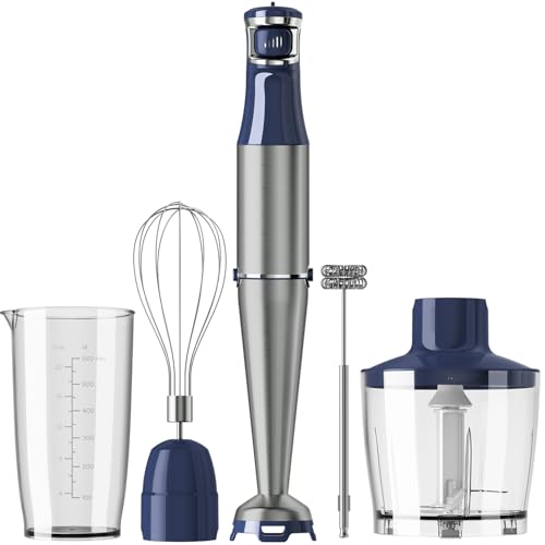 Immersion Blender Handheld 5 in 1 Hand Blender Set 1100W Heavy Duty
