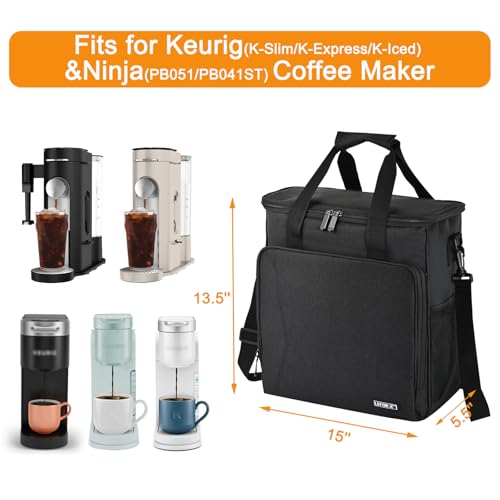 Travel Coffee Maker Carrying Bag Single Serve Coffee Maker Portable Storage Bag with Shoulder Strap
