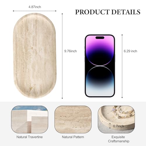 Natural Marble Tray for Bathroom Counter
