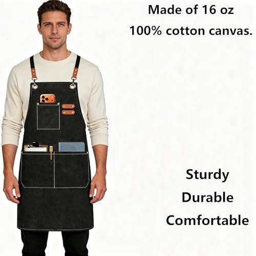 Chef Aprons for Men Women with Oversized Pockets
