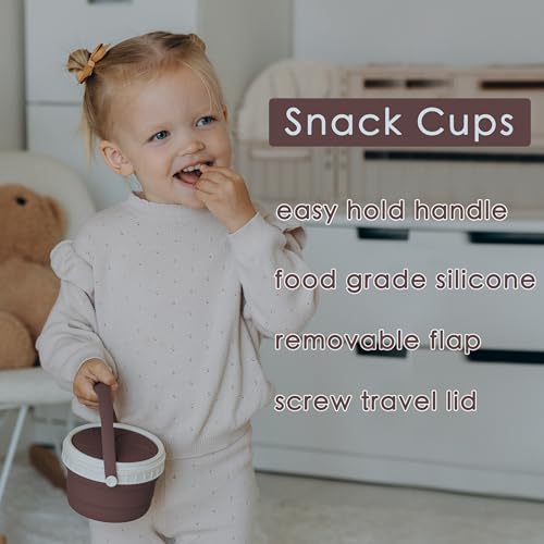 No Spill Silicone Toddler Snack Containers (12 Ounce)