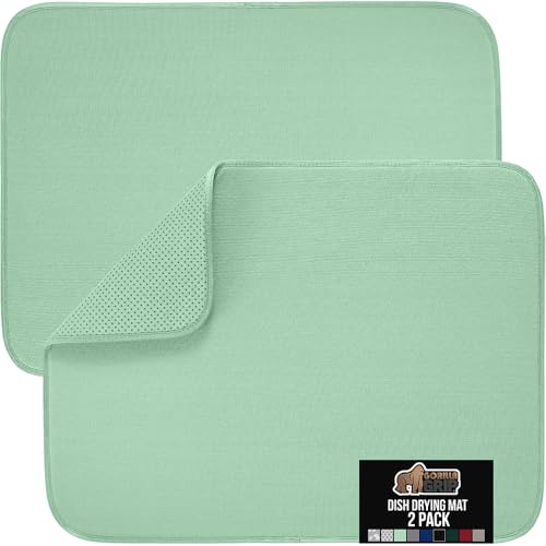 Ultra Absorbent Microfiber Dish Drying Mat (2 Count)