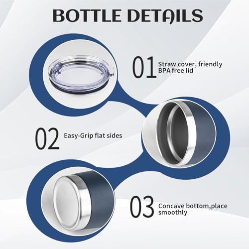 6 Pack 20oz Stainless Steel Travel Coffee Tumbler