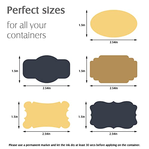 108pcs Colored Chalkboard Sticker Labels for Jars