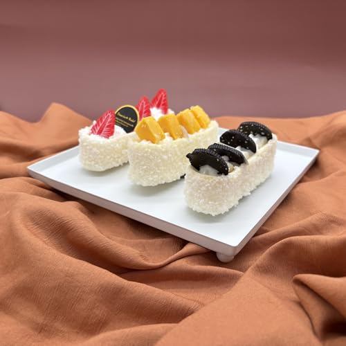 Set of 7 White Cake Stands Metal Dessert Display Holder Table Decor (7 Count)
