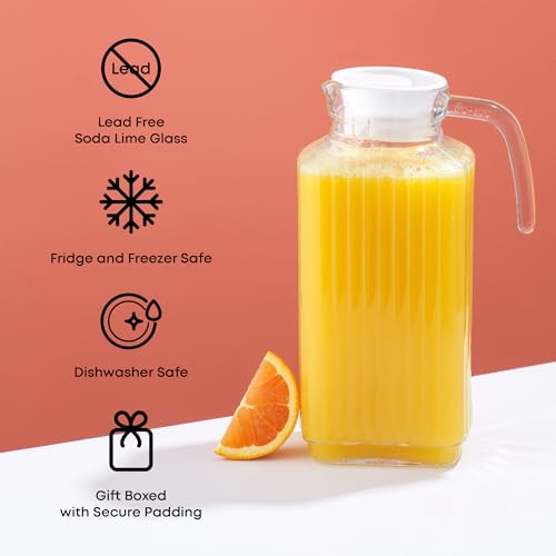 60oz Glass Pitcher with Lid