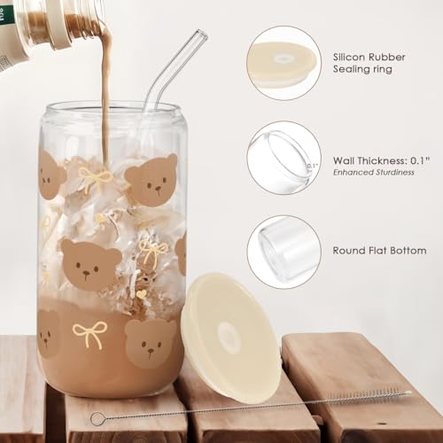 Bear Glass Can