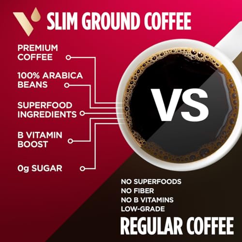 Slim Medium Dark Roast Ground Coffee 22oz (22 Ounce)
