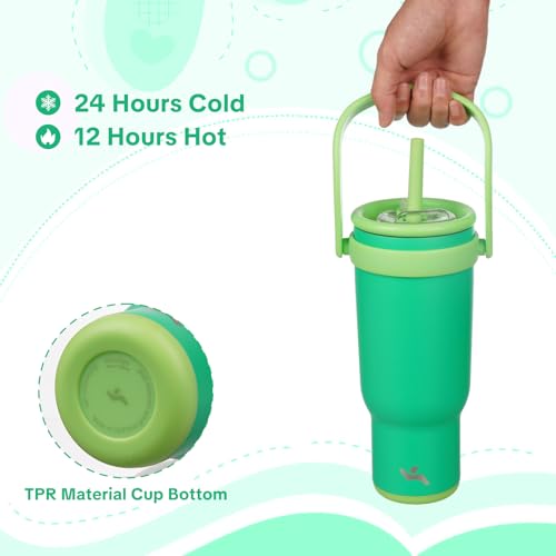 40 oz Tumbler with Handle and Straw