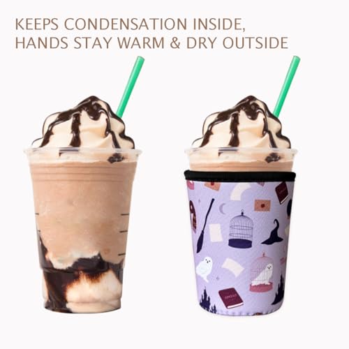 Reusable Insulated Neoprene Iced Coffee Cup Sleeve (3 Count)