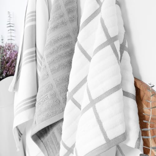 Solid & Coordinate Kitchen Towels (4 Count)