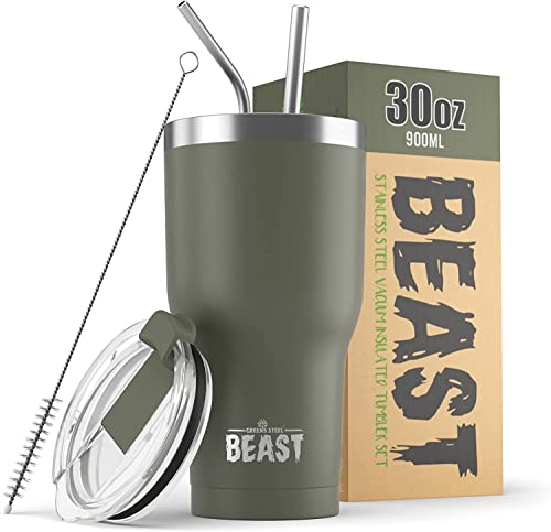 Beast 30 oz Tumbler Stainless Steel Vacuum Insulated Coffee Ice Cup Double Wall Travel Flask