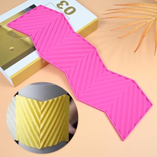 3D Diagonal Stripes Design Lace Mat Silicone Mold Silicone Lace Mold Sugar Craft Cake Brim Decoration Tool