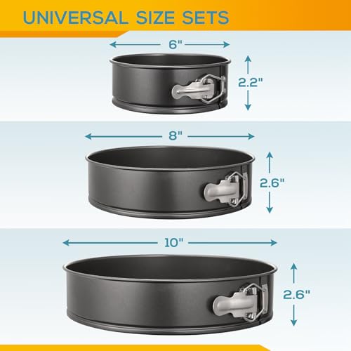 Springform Pan Set of 3 Non