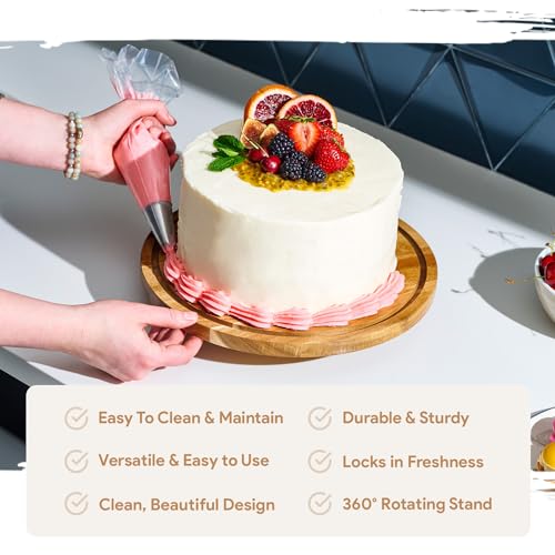 Rotating Cake Stand With Lid
