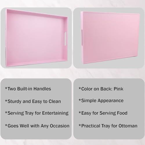 Pink Serving Tray for Coffee Table