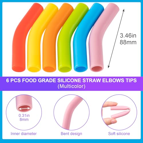 6Pcs Metal Straw Silicone Tips 5