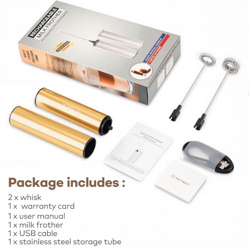 Rechargeable Electric Milk Frother Handheld