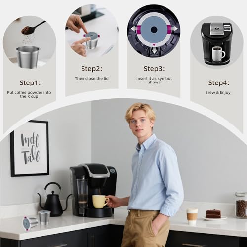 4 Pack Reusable K Cup Coffee Filters (4 Count)