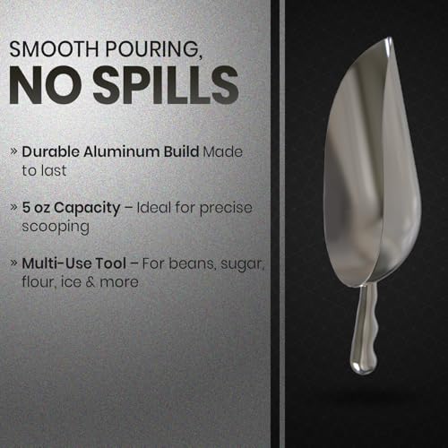 5 Oz Aluminum Scoop Coffee Bean Flour Sugar Ice Pet Food Scooper