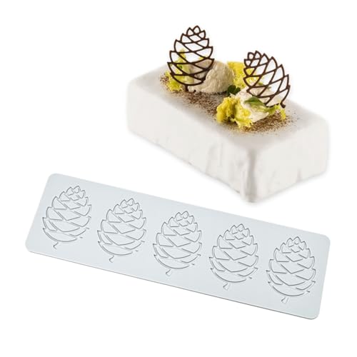 3D Hollow Out Lace Mold Silicone Pinecone Shape Fondant Molds Chocolate Mould For Cake Pastry Decor Baking Gumpaste Moulds Decoration Sugar Lace Veil Mat