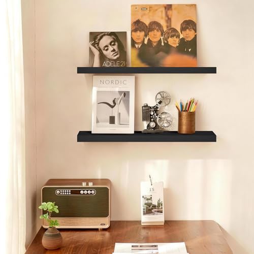 Black Floating Shelves 22.5in