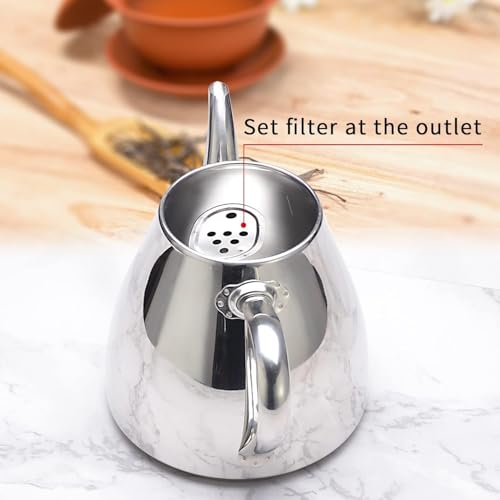 Stainless Steel Teapot Coffee Servers 1200ml