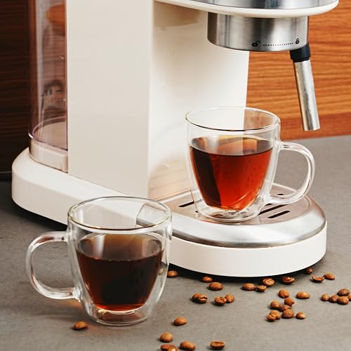 Insulated Espresso Glass Mugs 5.4oz (6 Count)