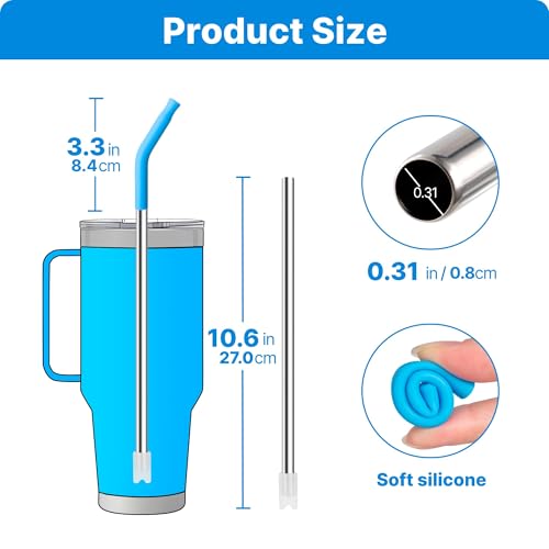 Stainless Steel Straws for 42 oz YETI Tumbler (4 Count)