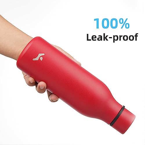 18 oz Insulated Stainless Steel Metal Water Bottle with Strap