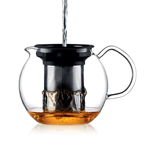 Assam Glass Tea Press with Stainless Steel Filter and Lid