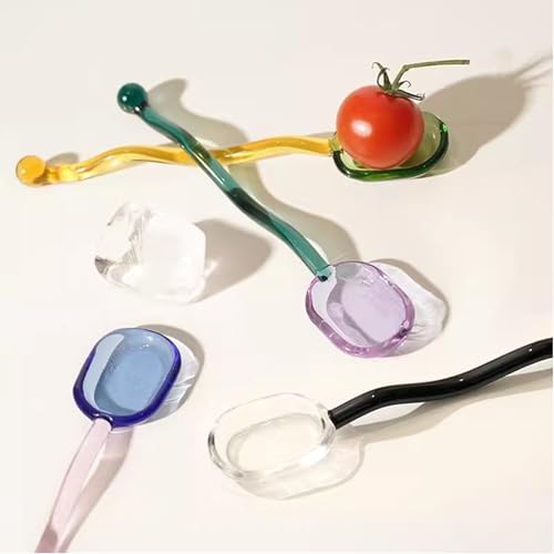 5 Pieces Glass Spoons (5 Count)