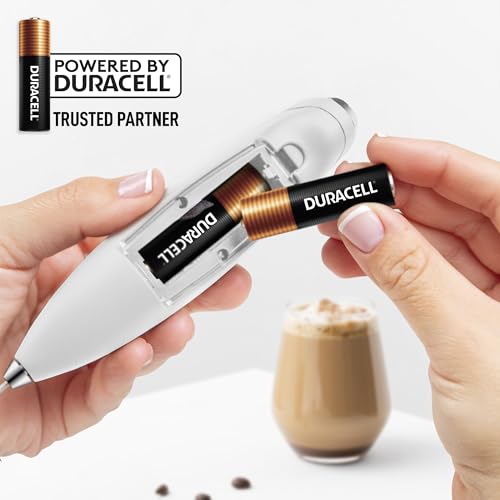 Powerful Milk Frother Wand With Duracell Batteries